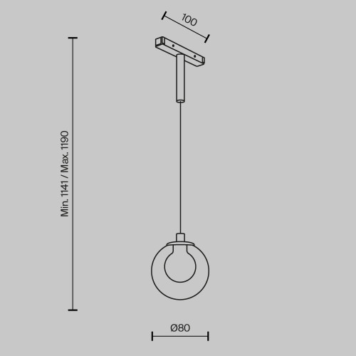 Трековый магнитный светильник Maytoni Bubble TR181PL-1-4WTW-B