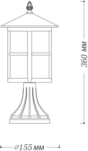 Уличный светильник De Markt Телаур 806040901