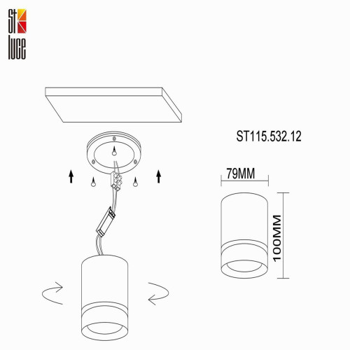 Накладной светильник ST Luce ST115 ST115.532.12
