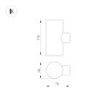 Уличный настенный светильник Arlight LGD-RAY-WALL-TWIN-R46-2x3W Warm3000 033306(1)