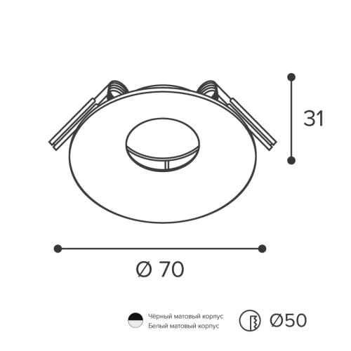 Встраиваемый светильник под лампу MR11 WOLTA Acento WDL-MR11/04BL-R