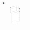 Трековый светильник для магнитного шинопровода Arlight Mag-Spot-45-R85-12W Warm3000 033426