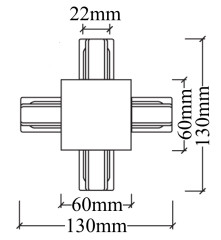 Соединитель X-образный (однофазный) Crystal Lux CLT 0.2211 CLT 0.2211 04 WH