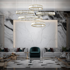 Подвесная люстра Loft IT Crystal ring 10135/5 Gold