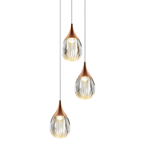 Подвесной светильник MD24001004-3A copper/clear