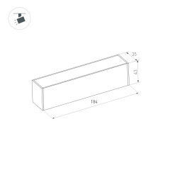 Трековый светильник Arlight Mag-Dark-45-L200-6W Day4000 034028