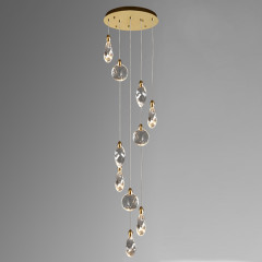 Каскадная люстра Delight Collection Colvin MT9176-10H titanium gold