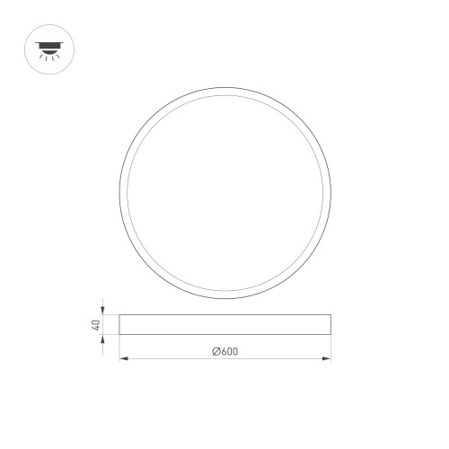 Настенно-потолочный светильник Arlight SP-Basic-R600-48W Warm3000 020524(1)
