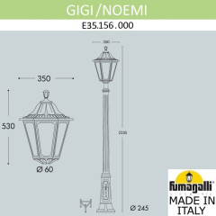 Садовый светильник Fumagalli E35.156.000.WYH27