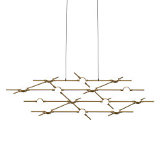Люстра Molecular 14 black/gold