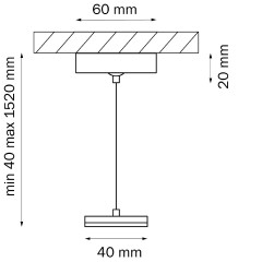 Подвес для трековых светильников Lightstar Barra 505177