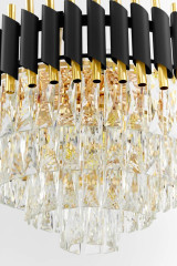 Подвесная люстра Lumina Deco Funneli LDP 6003-550 BK+F.GD