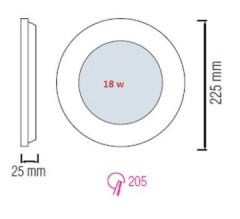 Встраиваемый светильник Horoz Electric SLIM-18 056-003-0018 18W 4200K HRZ33002860