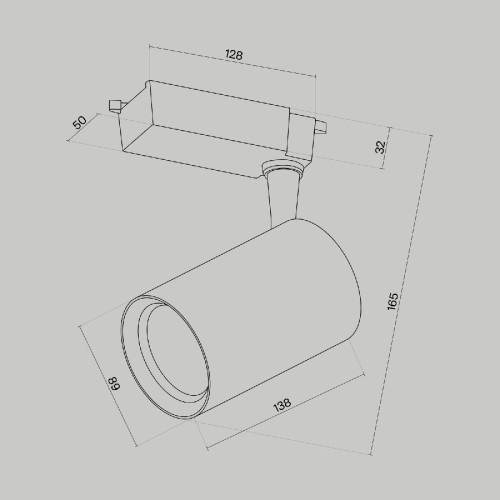 Трековый светильник Maytoni Technical Vuoro TR003-1-15W3K-M-B