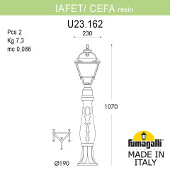 Ландшафтный светильник Fumagalli IAFAET.R/CEFA U23.162.000.AYE27