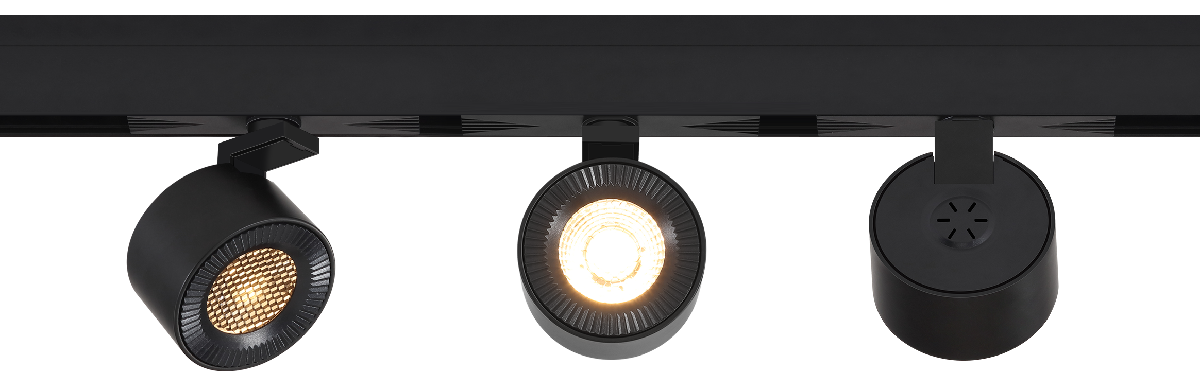 Трековый магнитный светильник iLedex Vision 4822-010-D82-12W-38DG-3000K BK (WALL WASHER)