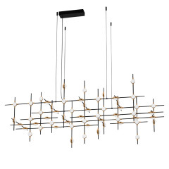 Люстра Molecular 55 black/gold