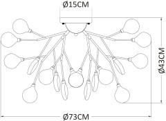 Потолочная люстра Arte Lamp Candy A7274PL-27GO