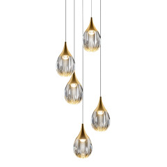 Подвесной светильник MD24001004-5A gold/clear