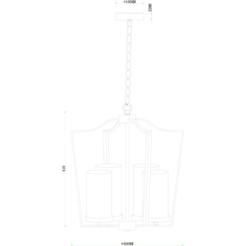 Подвесная люстра Arte Lamp Nuvola A7017SP-4BK