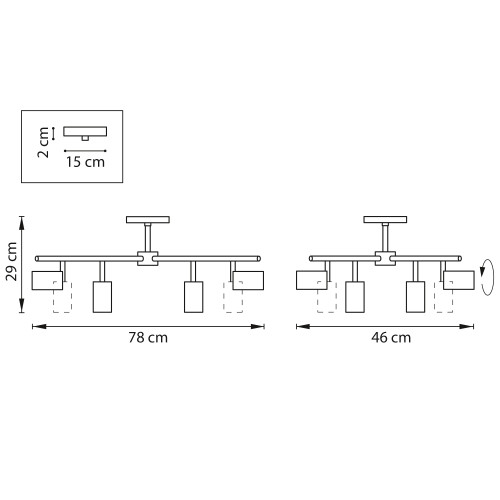 Люстра на штанге Lightstar Rullo LR728378 (571728+214437-8)