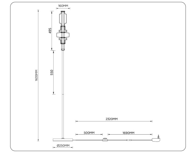 Торшер Ambrella Light High Light Ceramo Modern LH53132