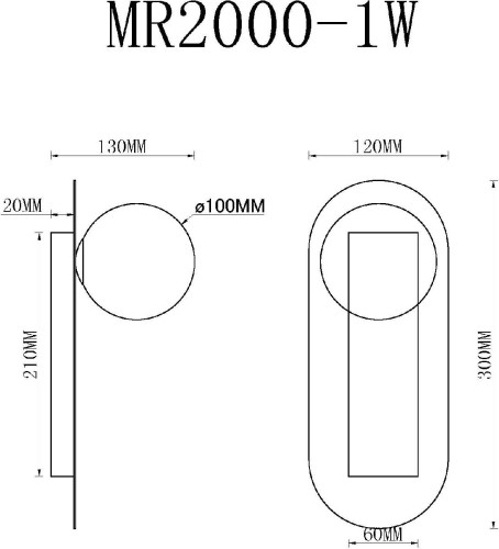 Настенный светильник MyFar July MR2000-1W