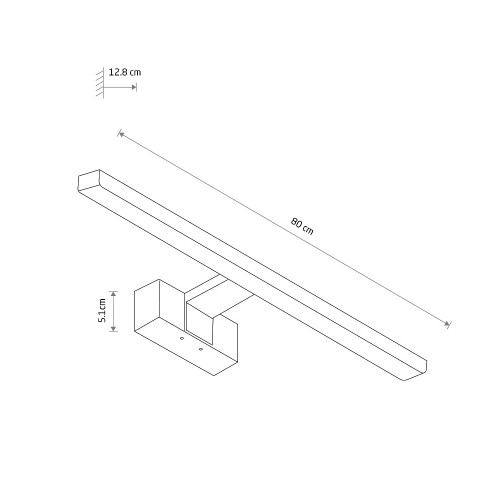 Подсветка для зеркал Nowodvorski Cezanne Led L Black 10671