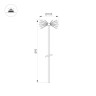 Ландшафтный светильник Arlight KT-DANDEL-BOLL-H895-0.5W Warm3000 (WH, 24 deg, 24V) 050680