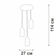 Подвесной светильник Vitaluce V3787-0/3S