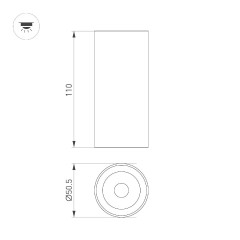 Накладной светильник Arlight SP-GABI-SURFACE-R50-9W Warm3000 050711
