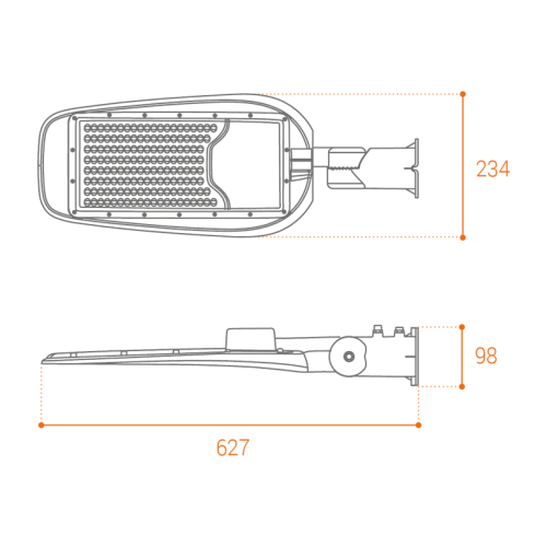 Уличный консольный светильник Wolta STL-120W/05
