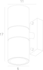 Уличный настенный светильник Arte Lamp Sonaglio A3302AL-2WH