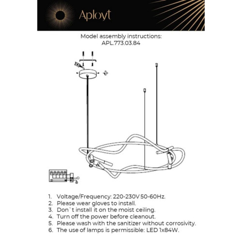 Подвесная люстра Aployt Sindrillon APL.773.03.84