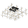 Потолочный светильник Molecular 36 black/gold