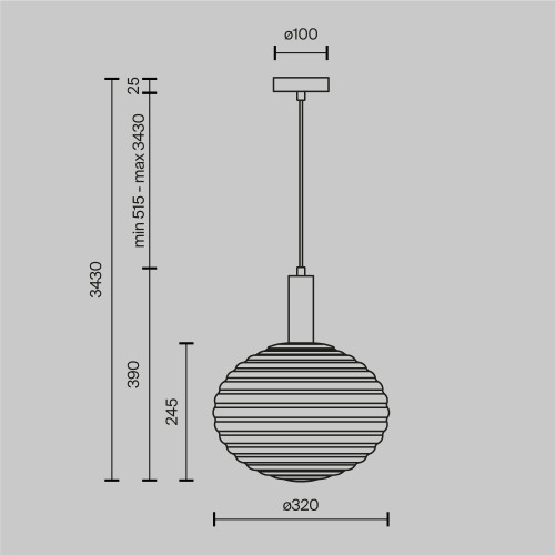 Подвесной светильник Maytoni Reels MOD268PL-01B