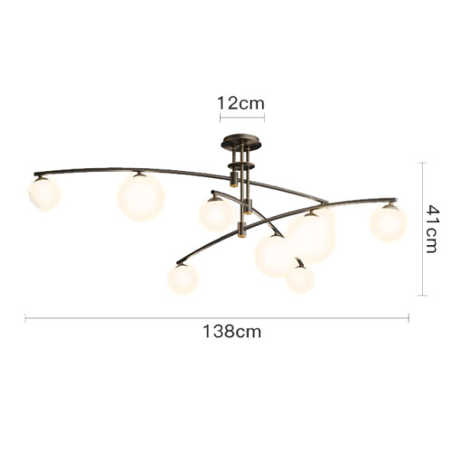 Люстра на штанге Delight Collection 8119P/9 black