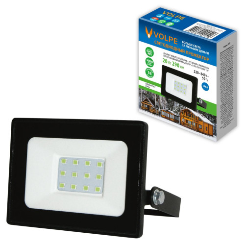 Прожектор Volpe ULF-Q519 20W/GREEN IP65 220-240V BLACK UL-00012824