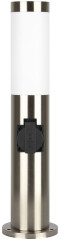 Ландшафтный светильник ЭРА Беллона GBF-103-1-SL-0450 230В Е27 IP54 серебро с розеткой Б0071045