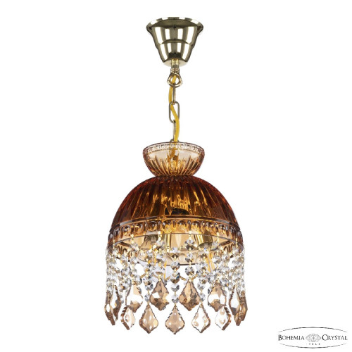 Подвесной светильник Bohemia Ivele Crystal 5478/22 G Amber/M-1G Leafs K721