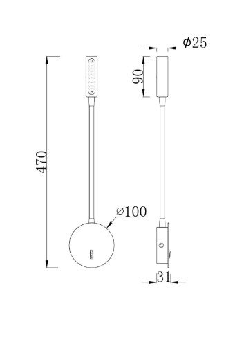 Бра Maytoni Stem C035WL-L3CH3K