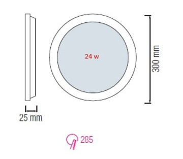 Потолочный светильник Horoz Electric SLIM-24 056-003-0024 24W 4200K HRZ33002863