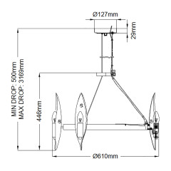 Подвесная люстра Hinkley Willow QN-WILLOW6-CBK