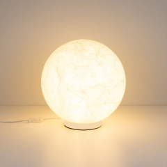 Настольная лампа Arlight SP-SILKA-TAB-R350-11W Warm2700 (WH, 330 deg, TOUCH-DIM) (IP20, Натуральный шелк) 056889