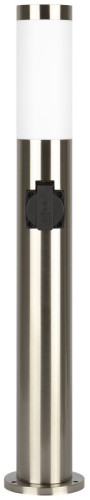 Ландшафтный светильник ЭРА Беллона GBF-103-1-SL-0650 230В Е27 IP54 серебро с розеткой Б0071046