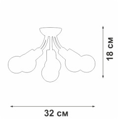 Потолочная люстра Vitaluce V3927-1/6PL