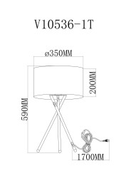 Настольная лампа Moderli Palma V11598-1T