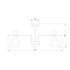 Люстра на штанге Eurosvet 70114/8 белый Smart a047643