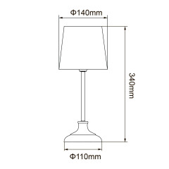 Настольная лампа Uniel UML-B309 E14 CHROME/DARK BLUE UL-00012426
