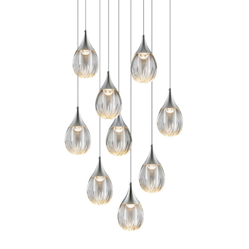 Подвесной светильник MD24001004-9A chrome/clear